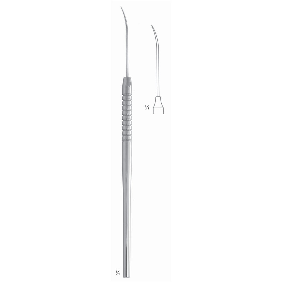 Scalers 17.5cm Solid Handle, Extra Delicate Tooth Probe, Sonde Dentaire Extra Fine Fig 3 6 mm (Q-158-03) by Dr. Frigz