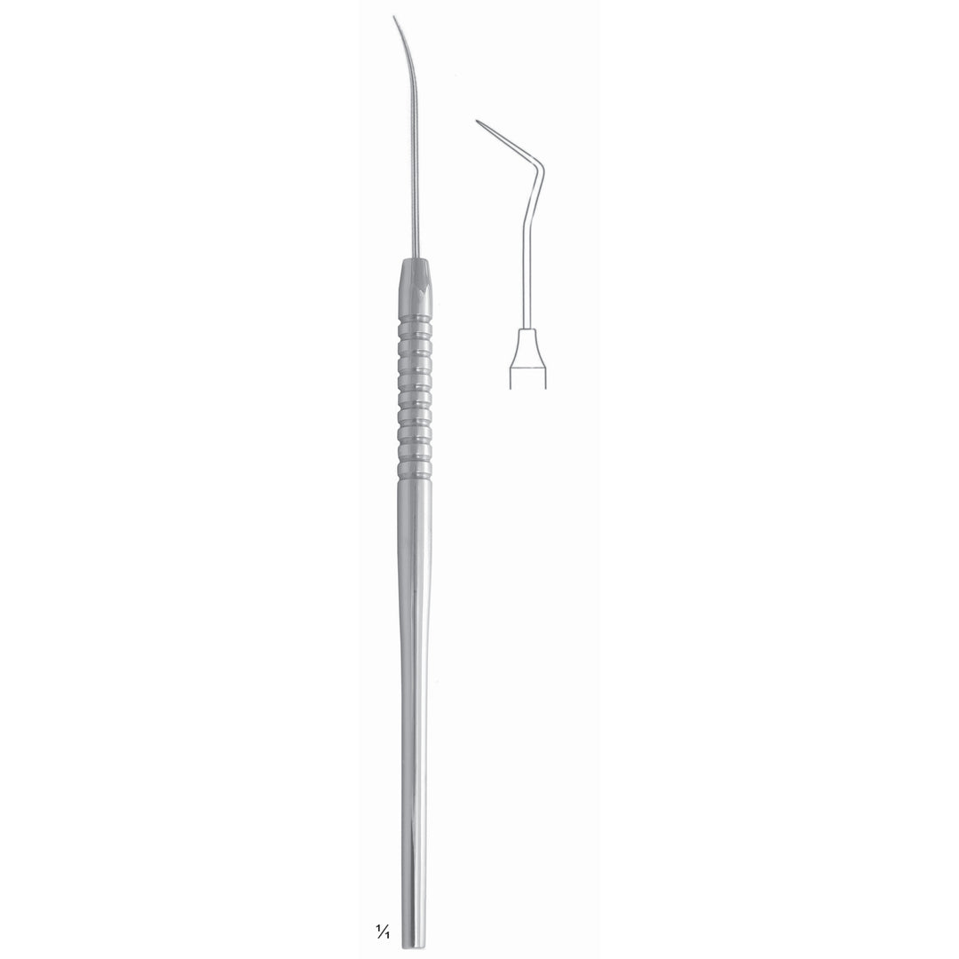 Scalers 17.5cm Solid Handle, Extra Delicate Tooth Probe, Sonde Dentaire Extra Fine Fig 9 6 mm (Q-161-09) by Dr. Frigz
