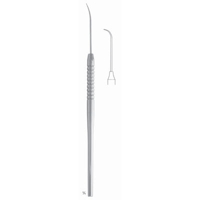 Scalers 17.5cm Solid Handle, Extra Delicate Tooth Probe, Sonde Dentaire Extra Fine Fig 3 A 6 mm (Q-165-03)