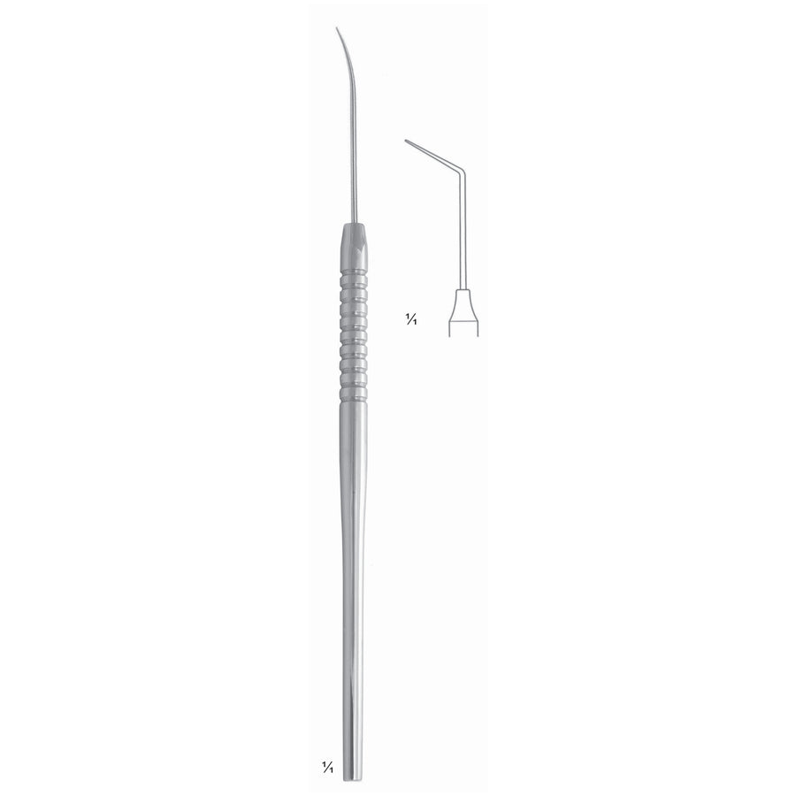 Scalers 17.5cm Solid Handle, Extra Delicate Tooth Probe, Sonde Dentaire Extra Fine Fig 6Xl 6 mm (Q-166-06) by Dr. Frigz