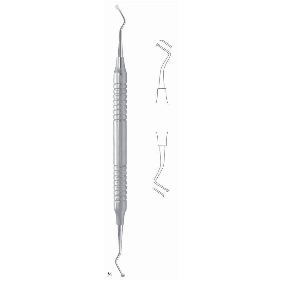 Scalers 17.5cm Hollow Handle, Double Ended Fig Gm E1 8 mm (Q-210-08) by Dr. Frigz