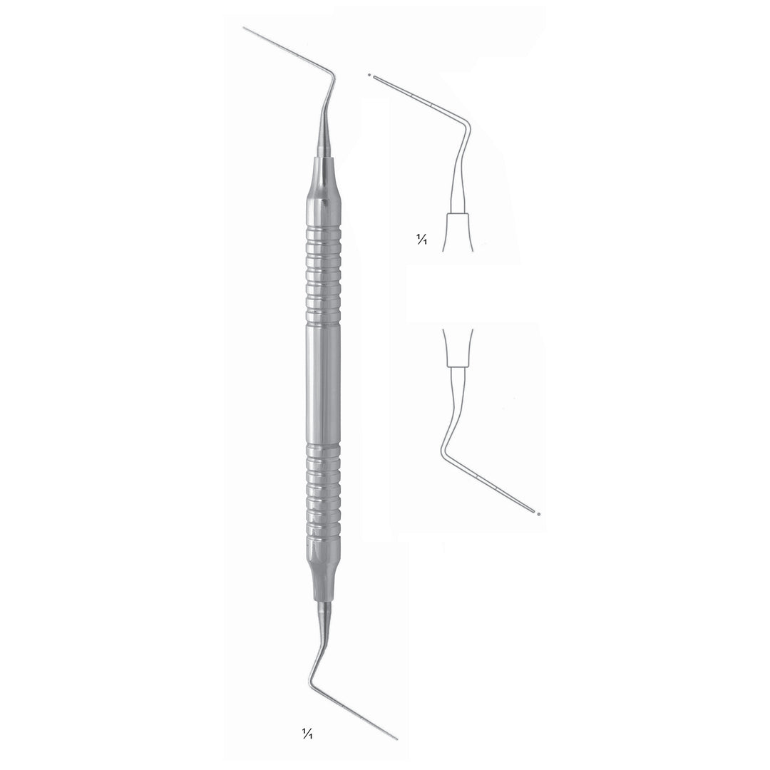 Zurich Scalers 17.5cm Hollow Handle, Double Ended, Plugger Fig 30/40 8 mm (Q-242-30) by Dr. Frigz