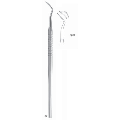 Kirkland Scalers 17.5cm Solid Handle Right 6 mm For Gingivectomy Or Gingivoplastic Surgery. Very Effective In Retro Molar Region (Q-266-02) by Dr. Frigz