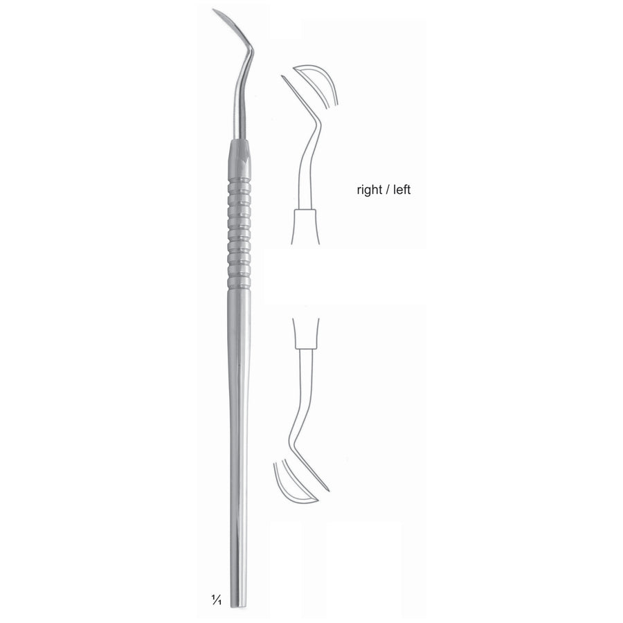 Kirkland Scalers 17.5cm Solid Handle Right/Left 6 mm For Gingivectomy Or Gingivoplastic Surgery. Very Effective In Retro Molar Region (Q-267-03) by Dr. Frigz