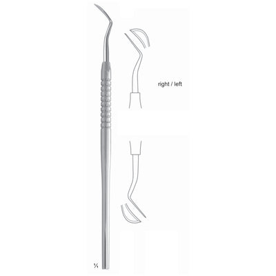 Kirkland Scalers 17.5cm Solid Handle Right/Left 6 mm For Gingivectomy Or Gingivoplastic Surgery. Very Effective In Retro Molar Region (Q-267-03)