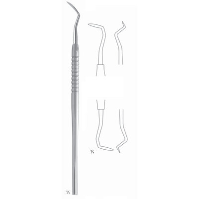 Orban Scalers 17.5cm Solid Handle Fig 1/2 6 mm Counter Angled Shank, Especially Suitable For Excision Of Interproximal Tissue In Gingivectomy (Q-270-03)