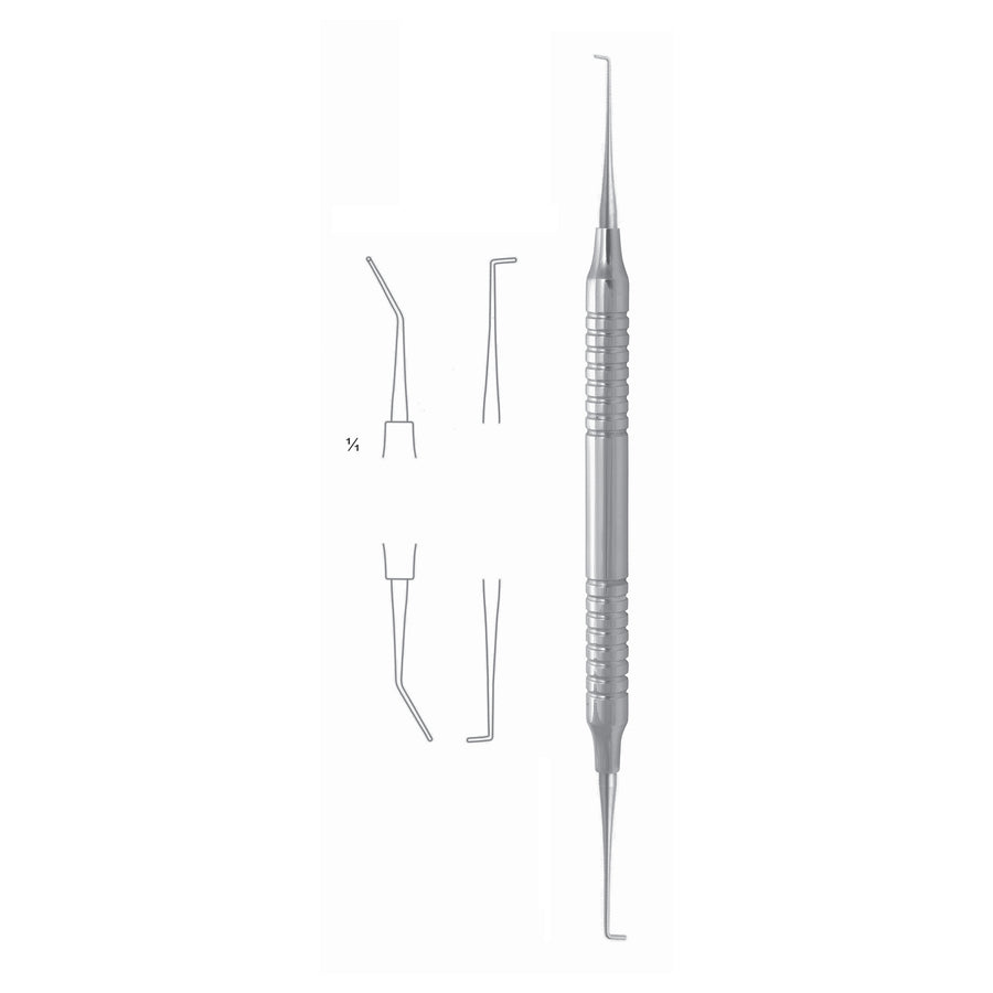 Zurich Filling Instruments 17.5cm Hollow Handle, 8 mm 90 Degrees, With Counter Angle Plane Condenser "Retrograd", Ideal For Retrograde Fillings With Mta And Super Eba (S-004-04) by Dr. Frigz