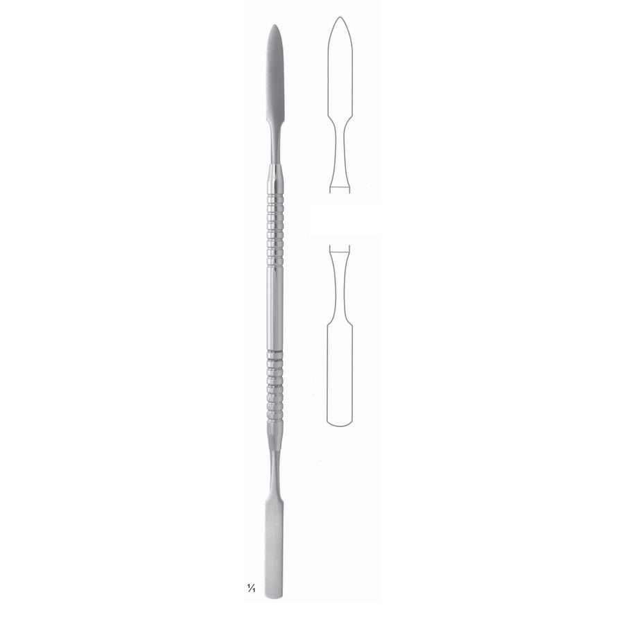 Frigz Filling Instruments 17.5cm Cement Mixing Spatula, Solid Handle Fig 3 6 mm (S-120-03) by Dr. Frigz