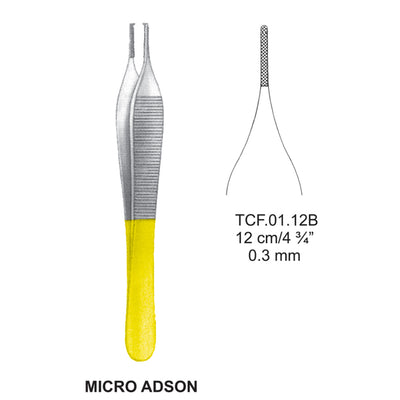 TC-Micro Adson Dissecting Forcpes, 12Cm,0.3mm (TCF-01-12B)