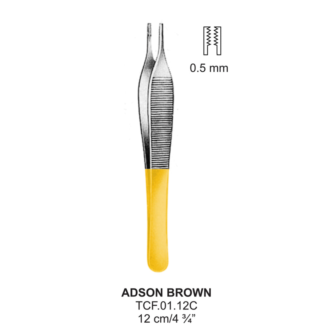 TC-Adson Brown Dissecting Forceps, 12Cm, 0.5mm (Tcf.01.12C) by Dr. Frigz