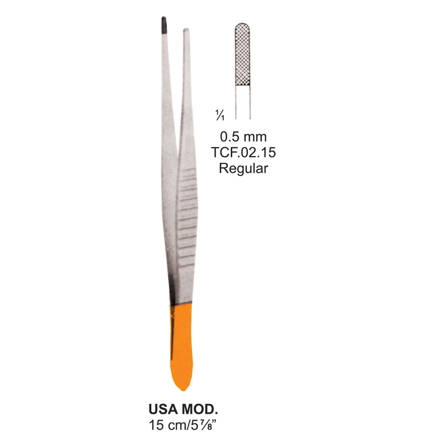 TC-Usa Mod. Dissecting Forceps, 15Cm, 0.5 mm , Regular (Tcf.02.15) by Dr. Frigz