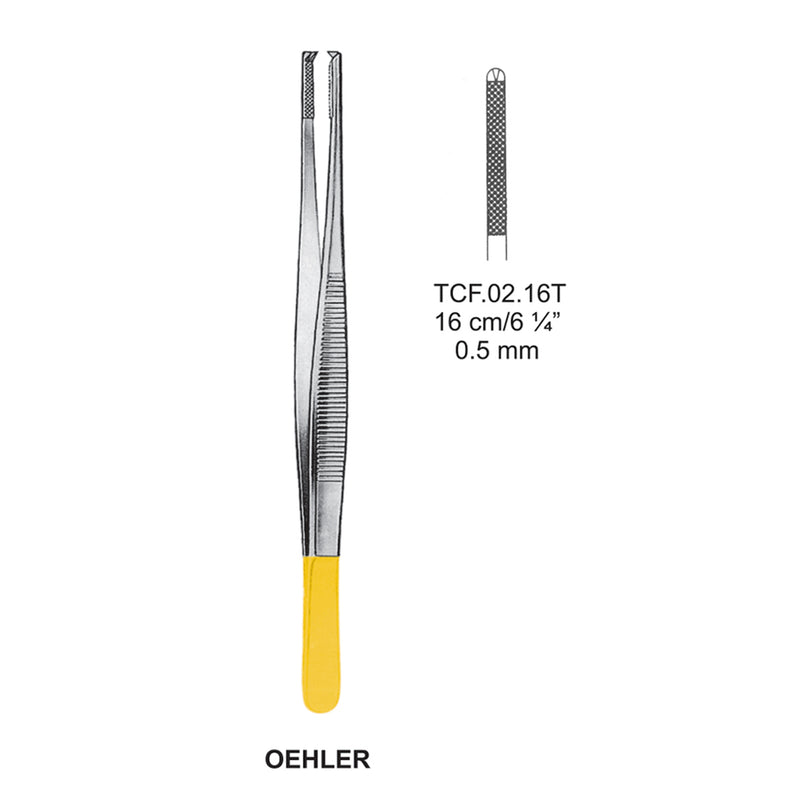 TC-Oehler Dissecting Forceps, 16Cm, 1X2 Teeth, 0.5mm (Tcf.02.16T) by Dr. Frigz