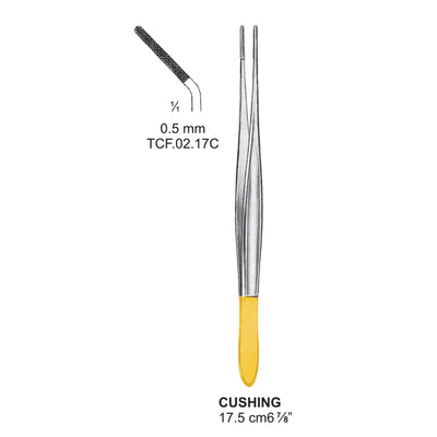 TC-Cushing Dissecting Forceps, 17.5Cm, Curved, 0.5mm (Tcf.02.17C) by Dr. Frigz