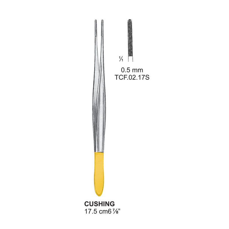 TC-Cushing Dissecting Forceps, 17.5Cm, Straight, 0.5mm (Tcf.02.17S) by Dr. Frigz