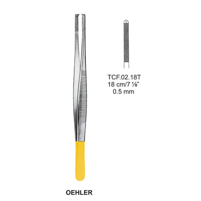 TC-Oehler Dissecting Forceps, 18Cm, 1X2 Teeth, 0.5mm (TCF-02-18T)