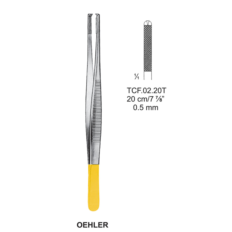 TC-Oehler Dissecting Forceps, 20Cm, 1X2 Teeth, 0.5mm (Tcf.02.20T) by Dr. Frigz