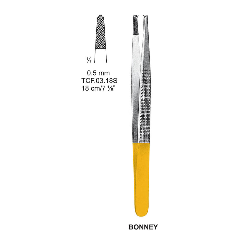 TC-Bonney Dissecting Forceps, 18Cm, 0.5mm (Tcf.03.18S) by Dr. Frigz