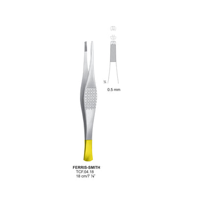 TC-Ferris-Smith Tissue Forceps, 18Cm, 0.5mm (Tcf.04.18) by Dr. Frigz