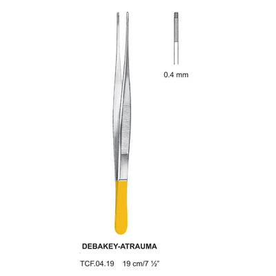 TC-Debakey Atrauma Tissue Forceps, 19Cm, 0.4mm (Tcf.04.19) by Dr. Frigz