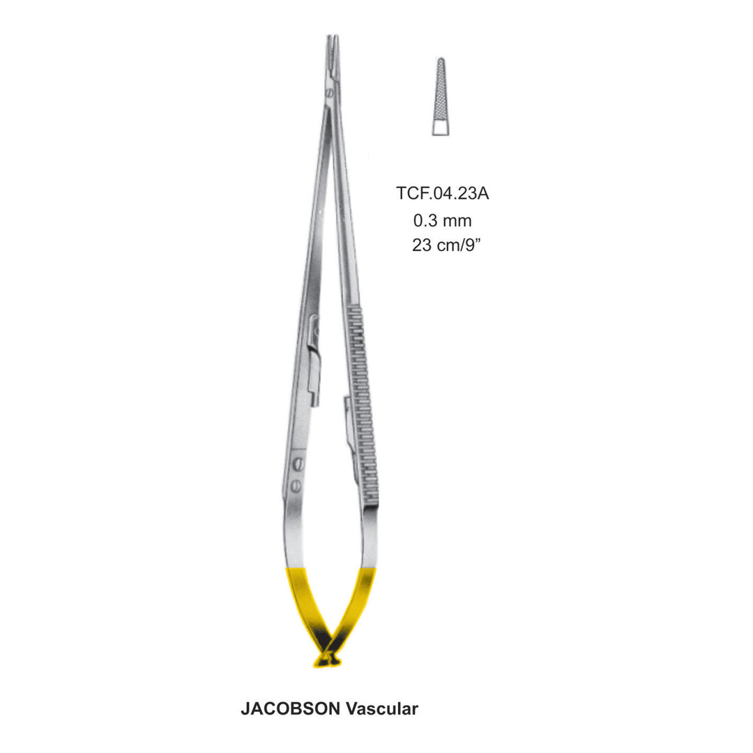 TC-Jacobson Vascular,  Needle Holder, 0.3mm , 23cm  (Tcf.04.23A) by Dr. Frigz