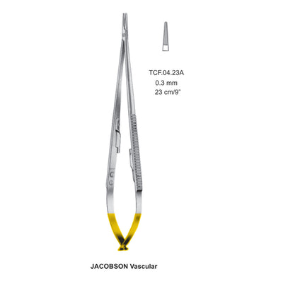 TC-Jacobson Vascular,  Needle Holder, 0.3mm , 23cm  (Tcf.04.23A) by Dr. Frigz