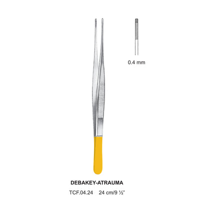 TC-Debakey Atrauma Tissue Forceps, 24Cm, 0.4mm (Tcf.04.24) by Dr. Frigz