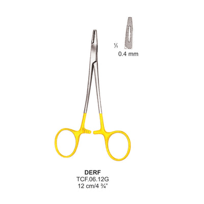 TC-Derf Needle Holders 0.4mm , 12cm  (Tcf.06.12G) by Dr. Frigz