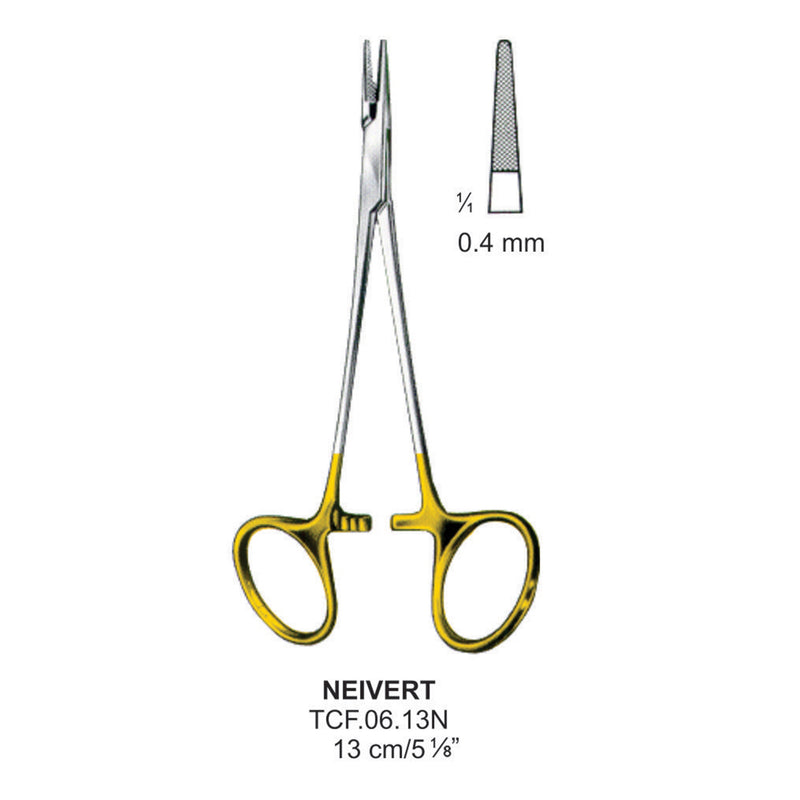TC-Neivert Needle Holders 0.4mm , 13cm  (Tcf.06.13N) by Dr. Frigz