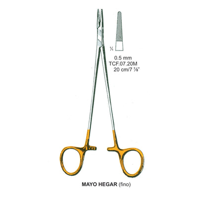 TC-Mayo-Hegar Fino Needle Holders 0.5mm , 20cm  (Tcf.07.20M) by Dr. Frigz