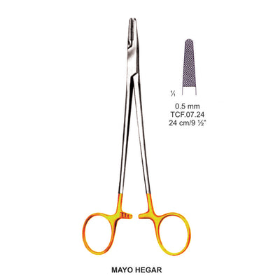 TC-Mayo-Hegar Needle Holders 0.5mm , 24cm  (Tcf.07.24) by Dr. Frigz