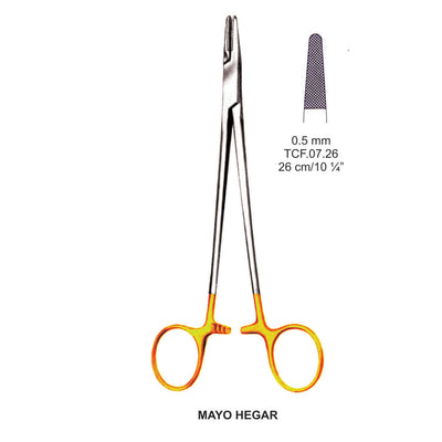 TC-Mayo-Hegar Needle Holders 0.5mm , 26cm  (Tcf.07.26) by Dr. Frigz