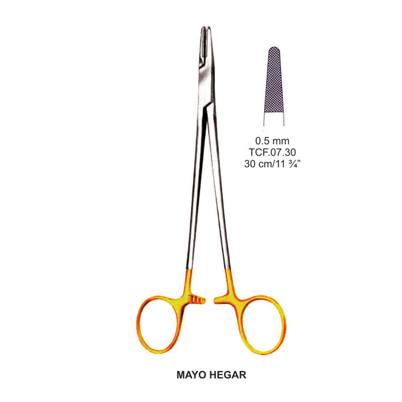 TC-Mayo-Hegar Needle Holders 0.5mm , 30cm  (Tcf.07.30) by Dr. Frigz