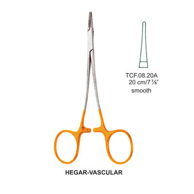 Needle Holder, Hegar Vascular 20cm Plain  V.Notch  (Tcf.08.20A) by Dr. Frigz