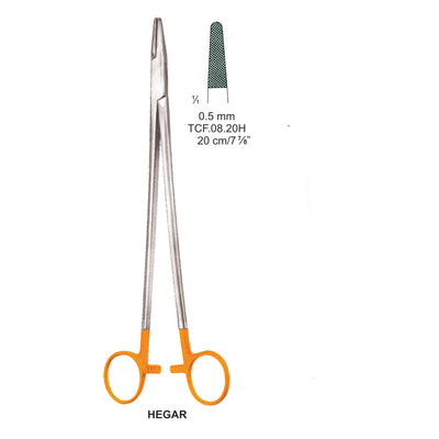 TC-Hegar Needle Holder, Serrated, 0.5mm , 20cm  (Tcf.08.20H) by Dr. Frigz