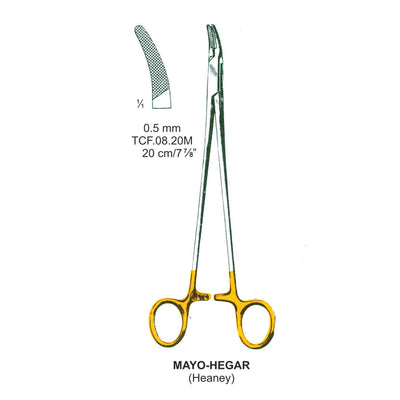 TC-Mayo-Hegar (Heaney) Needle Holders Curved 0.5mm , 20cm  (Tcf.08.20M) by Dr. Frigz