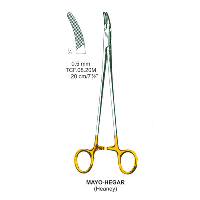 Tc-Mayo-Hegar (Heaney) Needle Holders Curved 0.5mm , 20cm (TCF-08-20M)