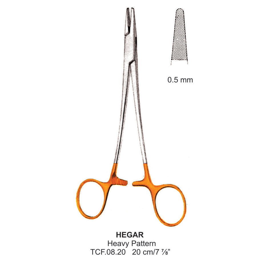 TC-Hegar Needle Holders Heavy Pattern 0.5mm , 20cm  (Tcf.08.20) by Dr. Frigz