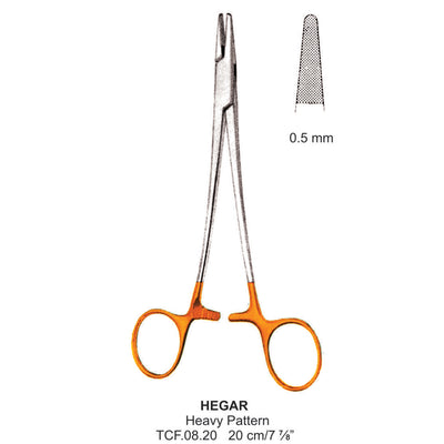 Tc-Hegar Needle Holders Heavy Pattern 0.5mm , 20cm (TCF-08-20)