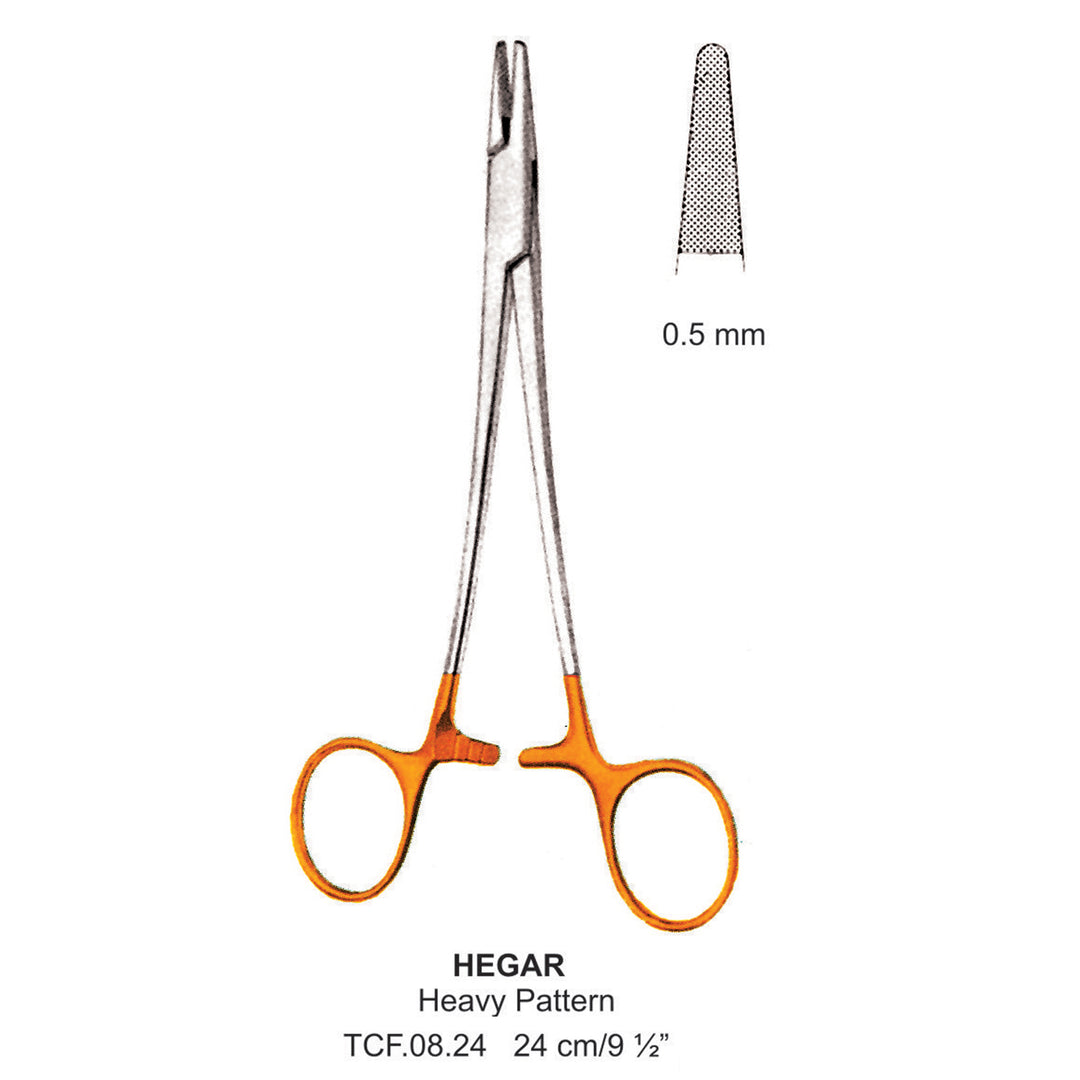 TC-Hegar Needle Holders Heavy Pattern 0.5mm , 24cm  (Tcf.08.24) by Dr. Frigz