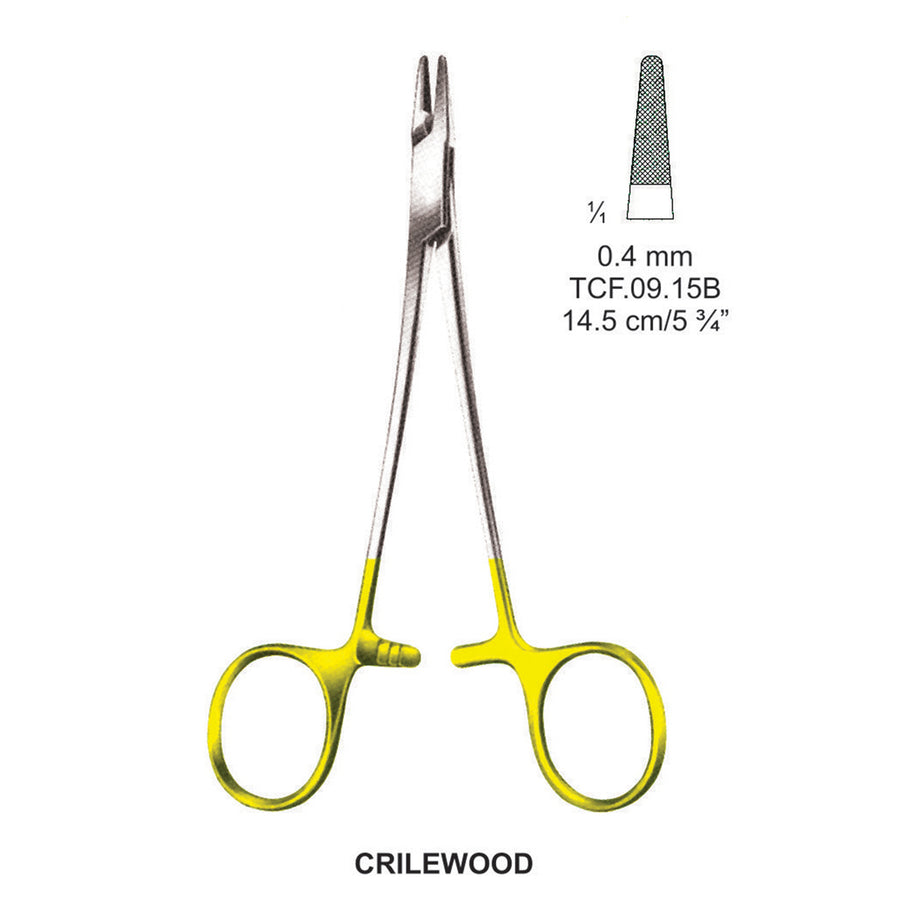 TC-Crilewood, Needle Holder, 0.4mm , 14.5cm  (Tcf.09.15B) by Dr. Frigz
