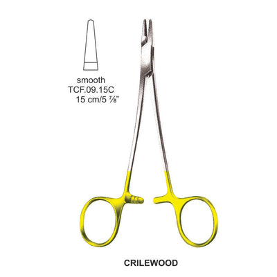 TC-Crilewood, Needle Holder, Smooth, 15cm  (Tcf.09.15C) by Dr. Frigz