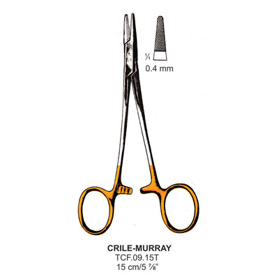 TC-Crile-Murray, Needle Holder, Serrated, 15cm , 0.4mm (TCF-09-15T)