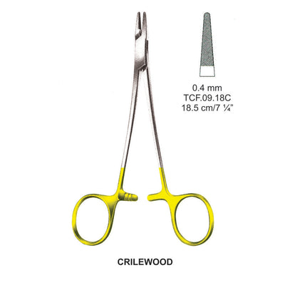 TC-Crilewood, Needle Holder, 0.4mm , 18.5cm  (Tcf.09.18C) by Dr. Frigz
