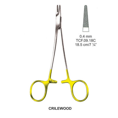 TC-Crilewood, Needle Holder, 0.4mm , 18.5cm  (TCF-09-18C)