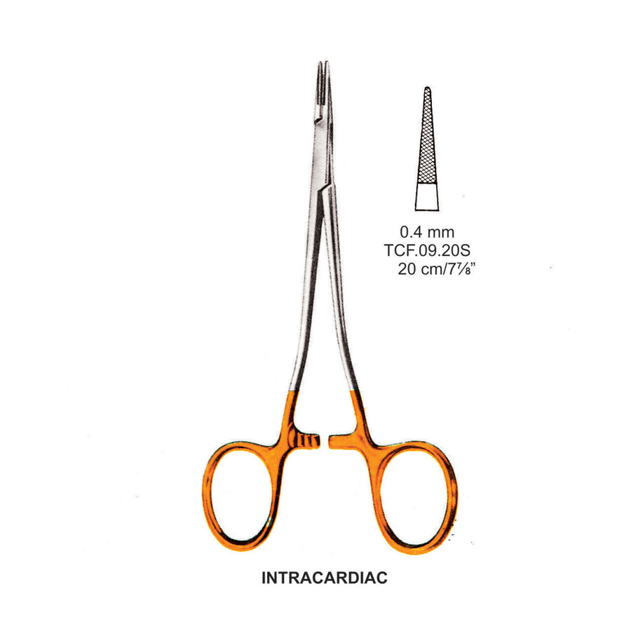 TC-Intracardiac Needle Holder, Serrated,0.4mm , 20cm  (Tcf.09.20S) by Dr. Frigz