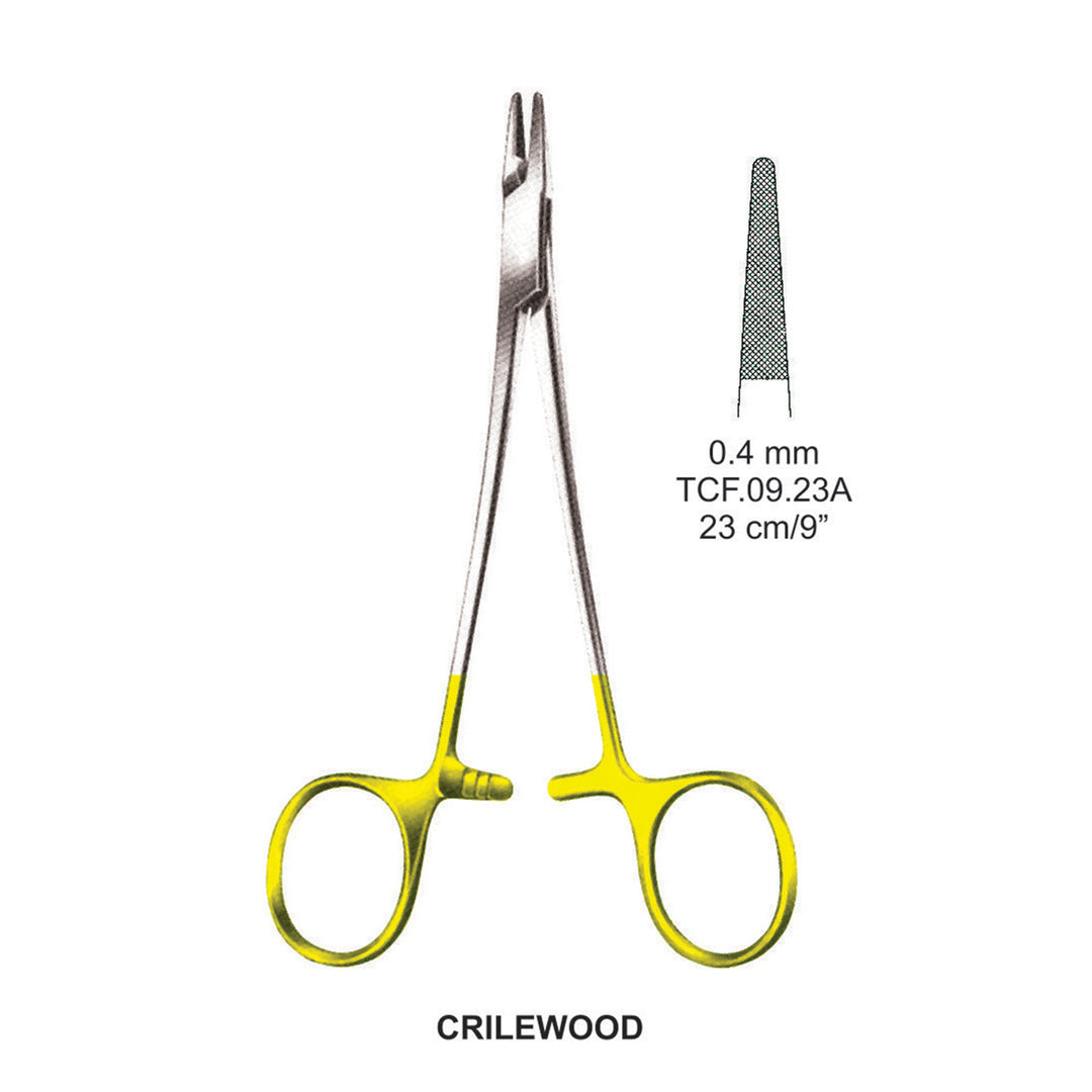 TC-Crilewood Needle Holders 23Cm, 0.4mm (Tcf.09.23A) by Dr. Frigz