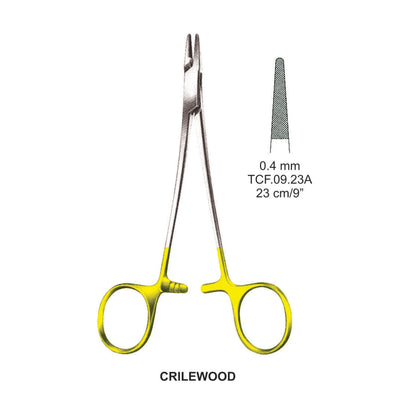 TC-Crilewood Needle Holders 23Cm, 0.4mm (Tcf.09.23A) by Dr. Frigz