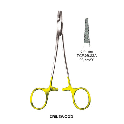 TC-Crilewood Needle Holders 23Cm, 0.4mm (TCF-09-23A)