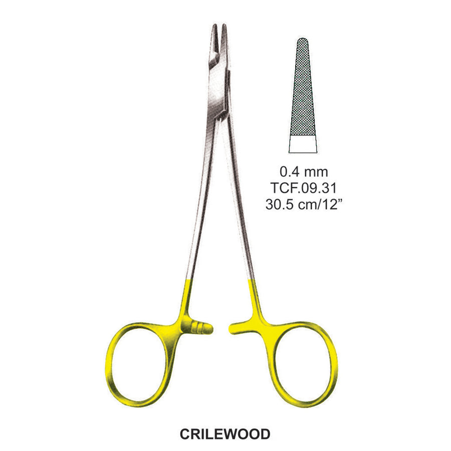 TC-Crilewood, Needle Holder, 0.4mm , 30.5cm  (Tcf.09.31) by Dr. Frigz