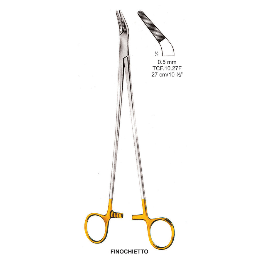 TC-Finochietto Needle Holders Angled 0.5mm , 27cm  (Tcf.10.27F) by Dr. Frigz